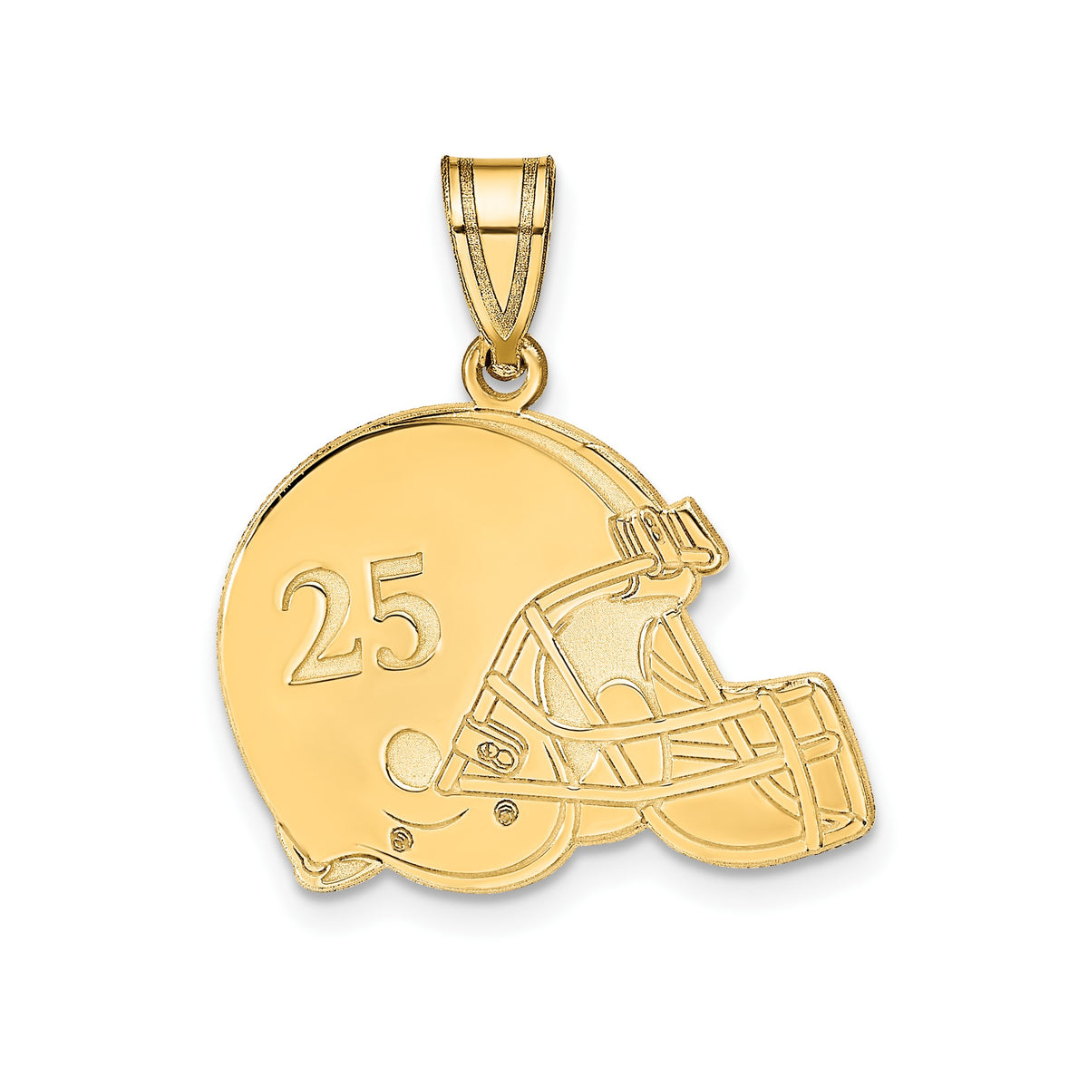 Personalized Football Helmet Pendant w/ Name & Number Necklace in Sterling Silver , Gold Plated or 10k Gold Laser Engraved Football Pendant