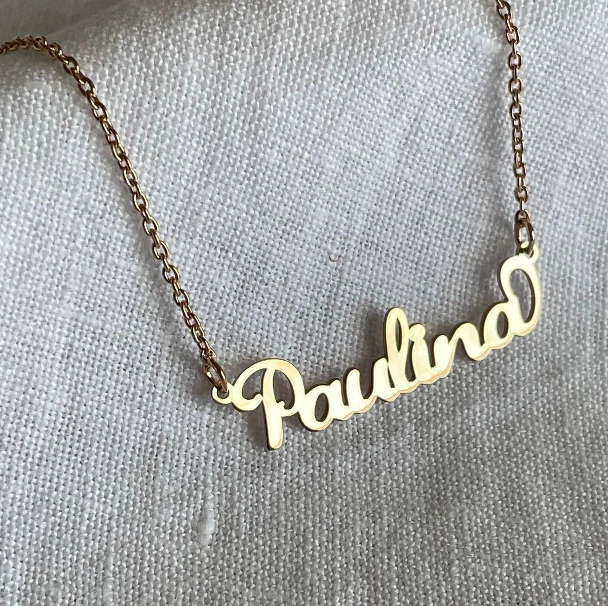 Cursive Name Necklace - Available in 10k, 14k, and Sterling Silver - Made to Order