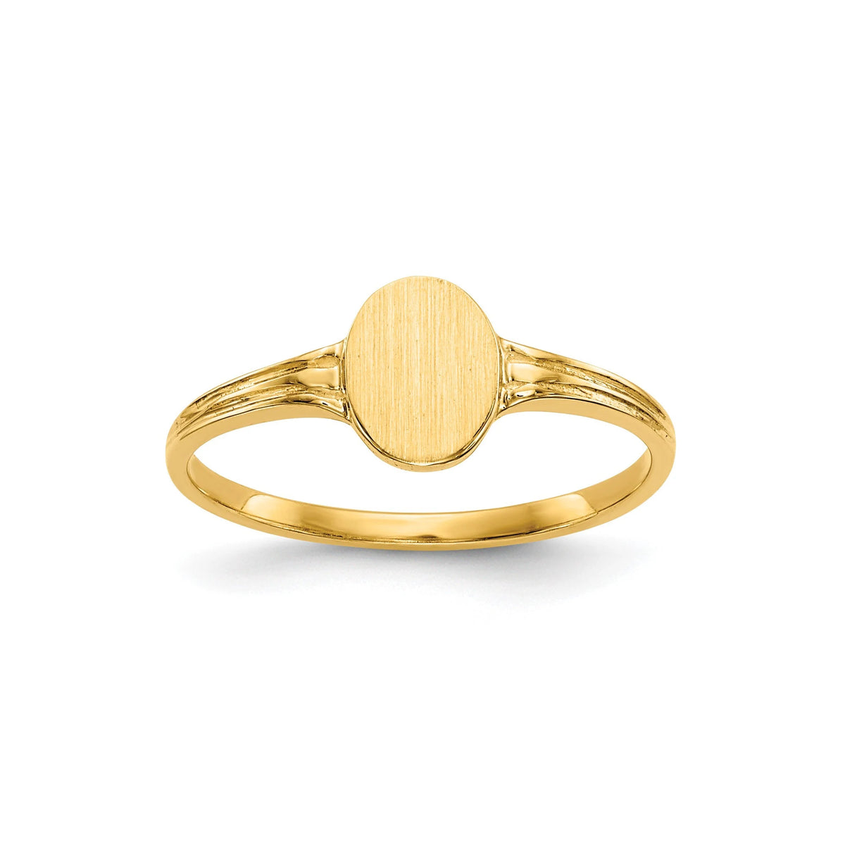 Genuine 14k Yellow Gold Signet Ring Baby to Toddler / Band Size 1- 4 (1-5 year olds) Toddler Size Children's Ring Band