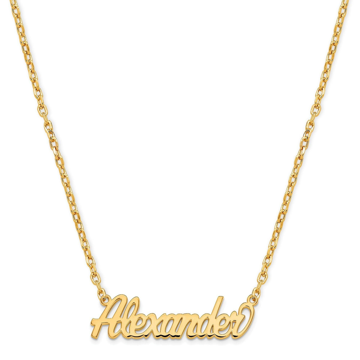 Perfect Script Name Necklace - Available in 10k Sterling Silver Rose Gold and Gold Plated Sterling Silver- Made to Order Gift Box Included