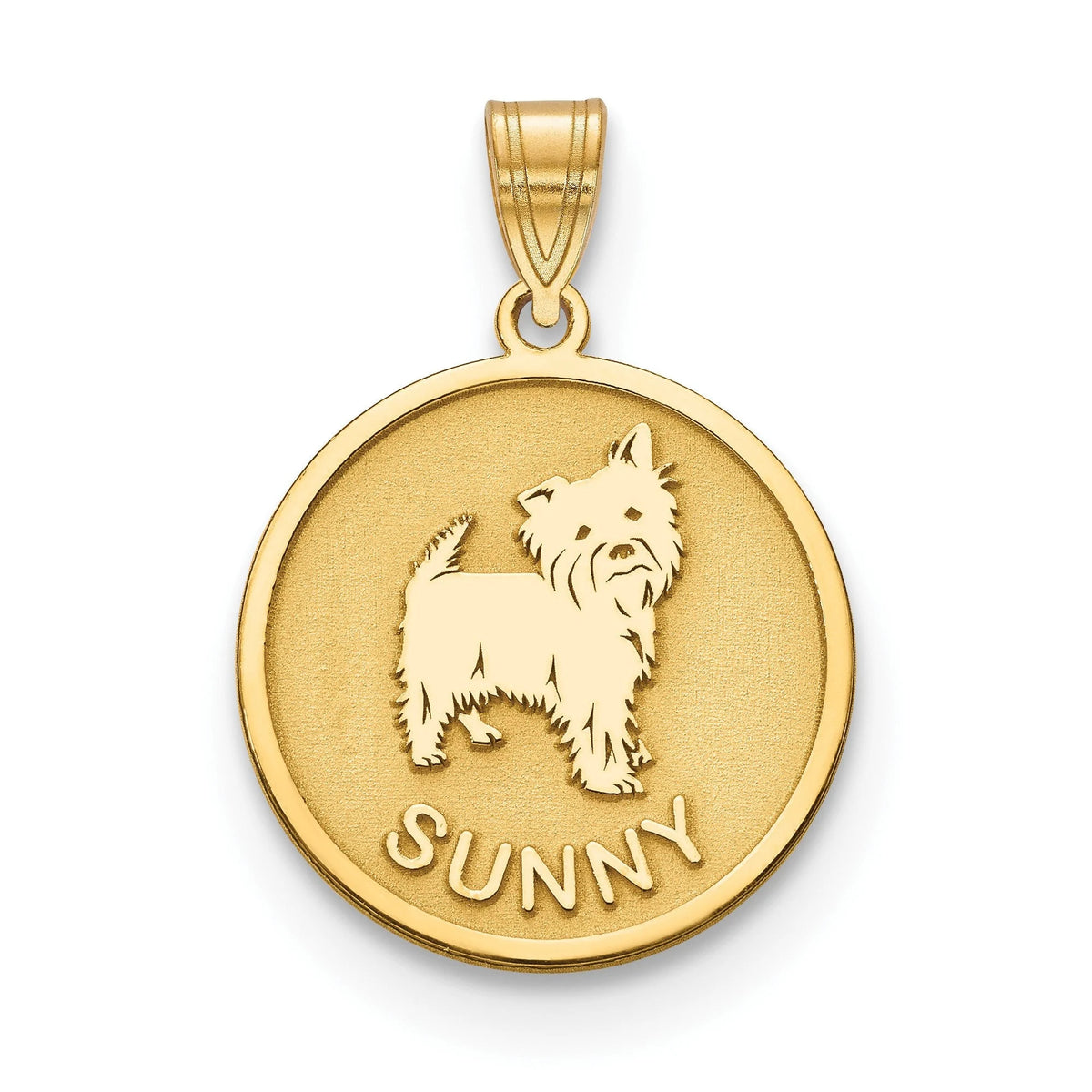 Personalized Dog Pendant w/Name & Necklace in Sterling Silver and Gold Plated Laser Engraved Gift Box Included Custom Puppy Pendant