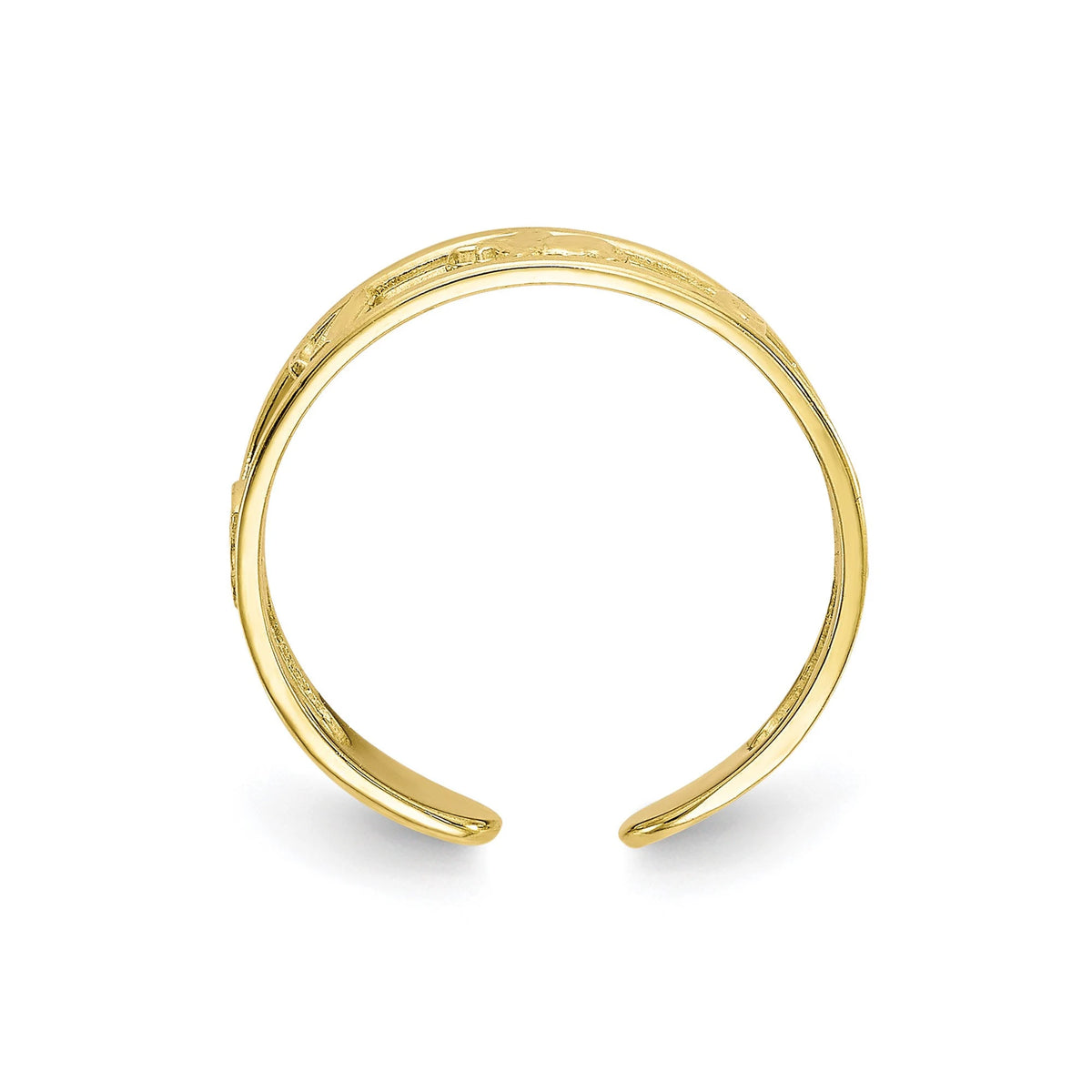 10k Lucky Yellow Gold Solid Toe Ring 5mm Band- Gift Box Included - Made in USA - All Things Lucky Toe Ring