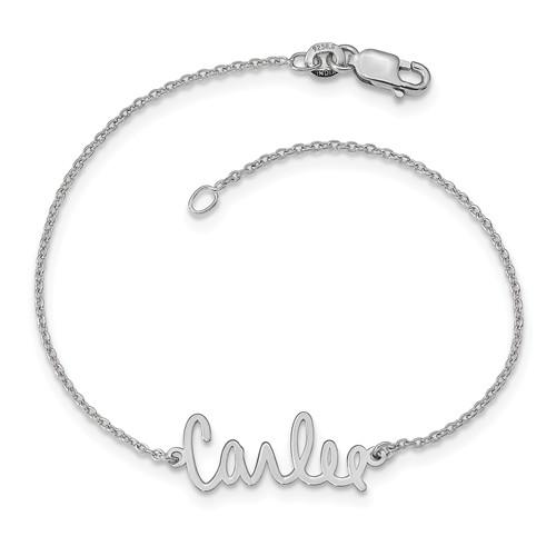 Personalized Custom Signature Bracelet 10K, 14K Yellow, White Gold & Sterling Silver- Available in 6.5 to 7.5 inches