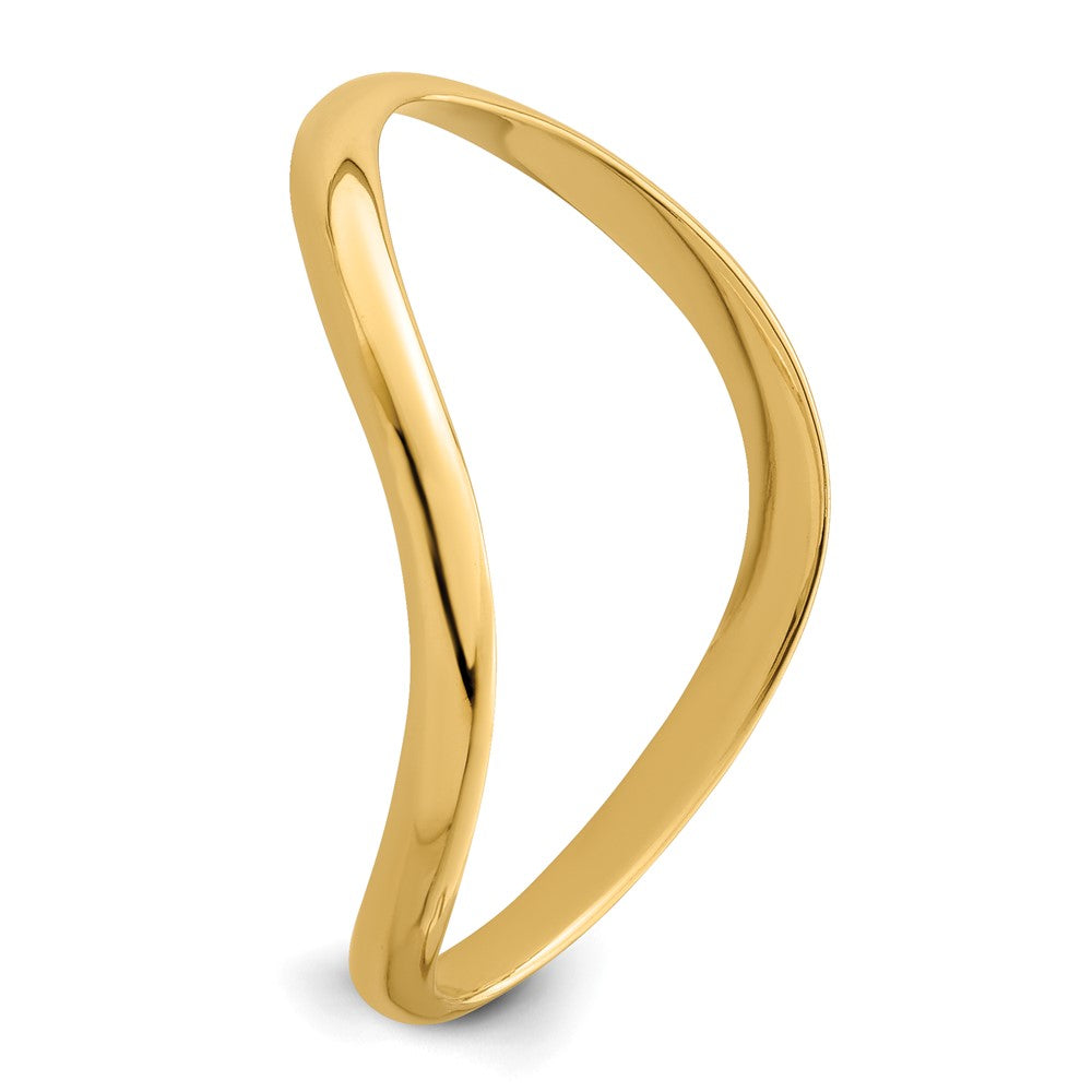 14k Gold Wave Thumb Ring 3mm Thumb Ring Band Width 3mm