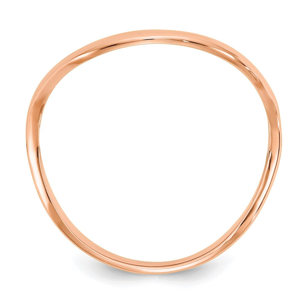 14k Gold Wave Thumb Ring 3mm Thumb Ring Band Width 3mm