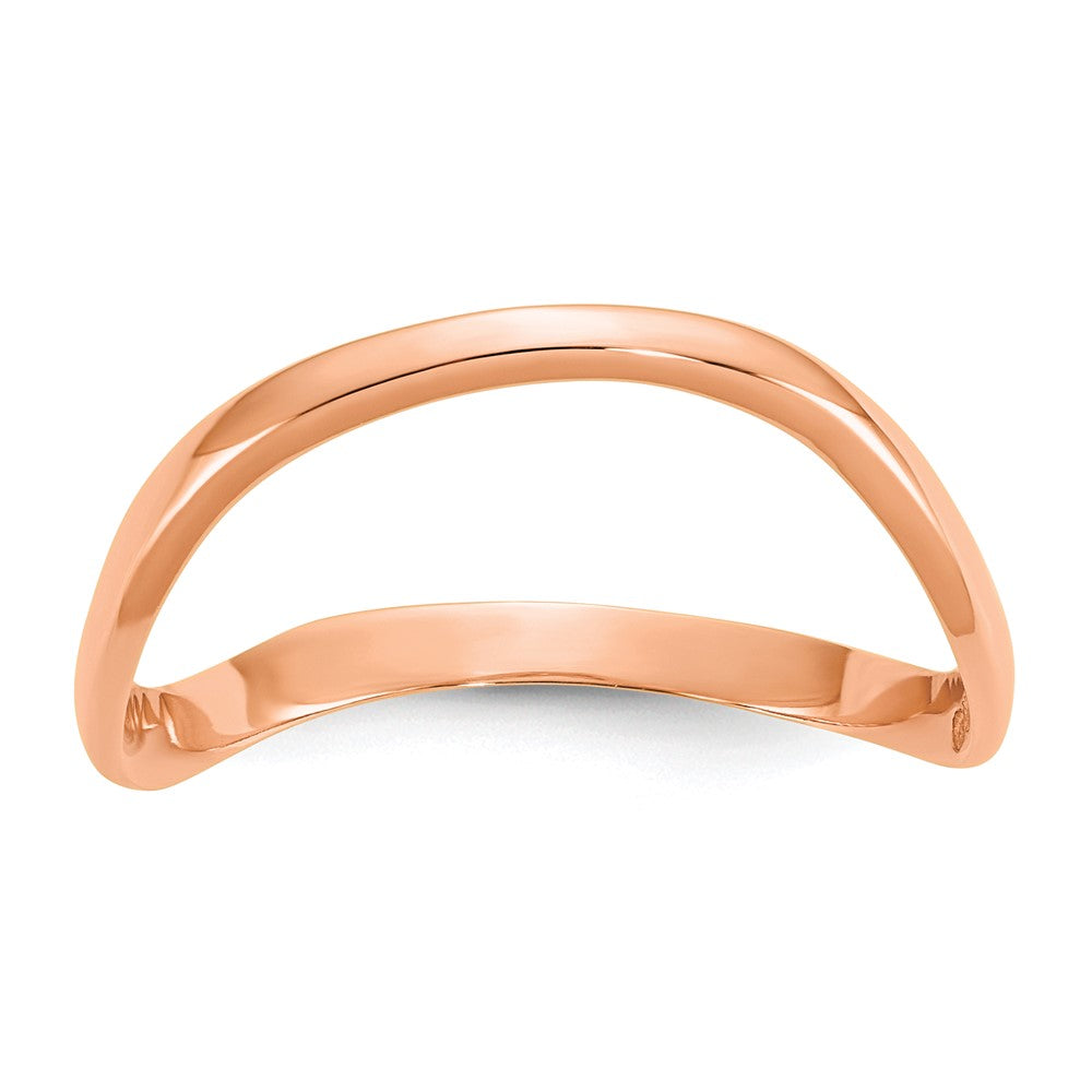 14k Gold Wave Thumb Ring 3mm Thumb Ring Band Width 3mm