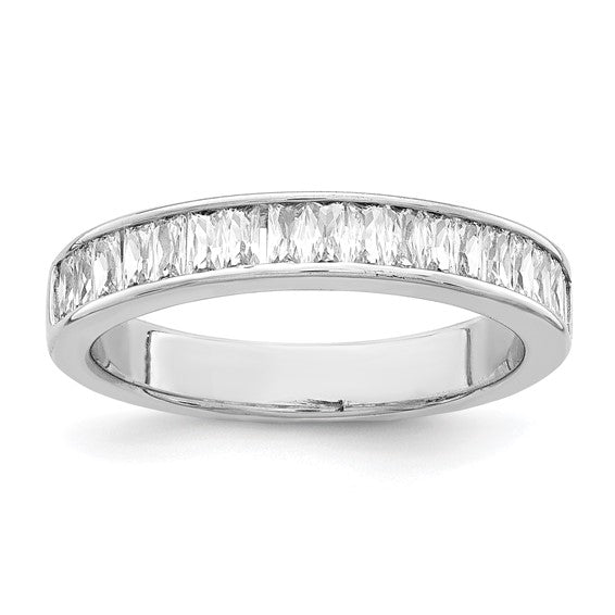 Grace - Sterling Silver Rhodium Plated CZ Ring - Gift Box Included