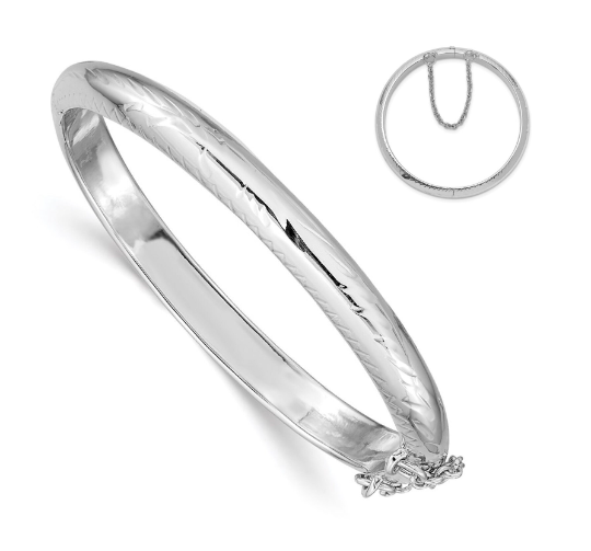 Infant Size Sterling Silver Personalized Hinged Bangle Bracelet  - 4.5 inches ENGRAVING (Up to 15 Characters) Infant / Baby Size