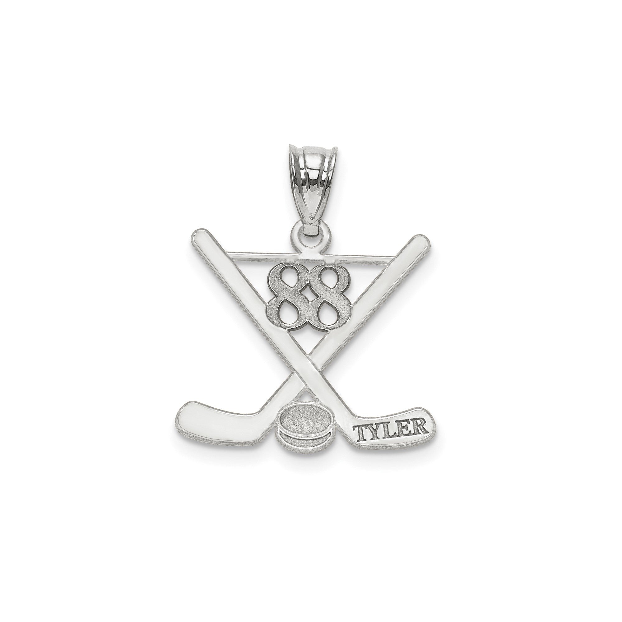 Ice Hockey Necklace in Premium Sterling Silver / Hockey online Jewelry