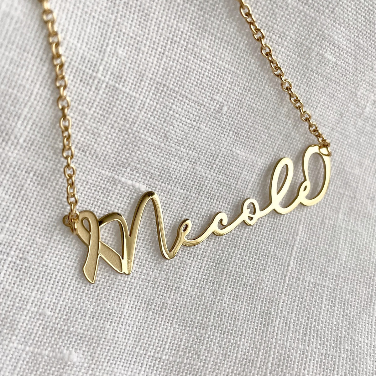 Breast Cancer Ribbon Personalized Name Necklace( 18k Gold Plated Sterling Silver, & Rose Gold Plated Sterling Silver, and Sterling Silver ( Small, Medium, & Large Sizes Available)