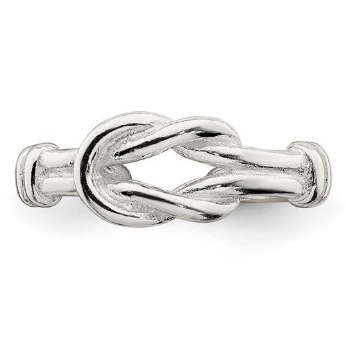 Sterling Silver Love Knot Toe Ring - Gift Box Included - Ships next Business Day