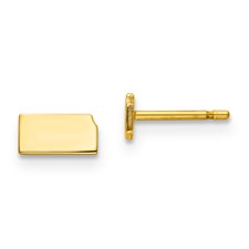 Tiny State Stud Earrings - Available in 14k Yellow Gold & Gold Plated Sterling Silver