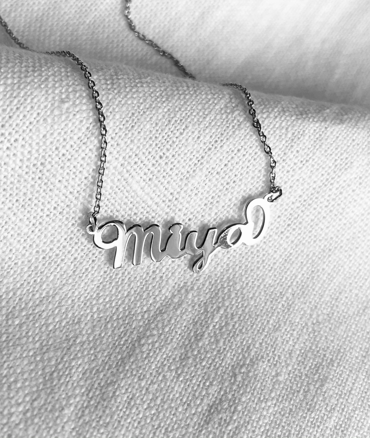 Cursive Name Necklace - Available in 10k, 14k, and Sterling Silver - Made to Order