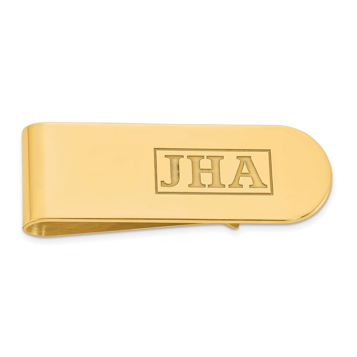Personalized Monogram Money Clip -Solid 14k Yellow or White Gold, Sterling Silver , & Gold Plated (28 Grams ) - Best Seller - MADE IN USA