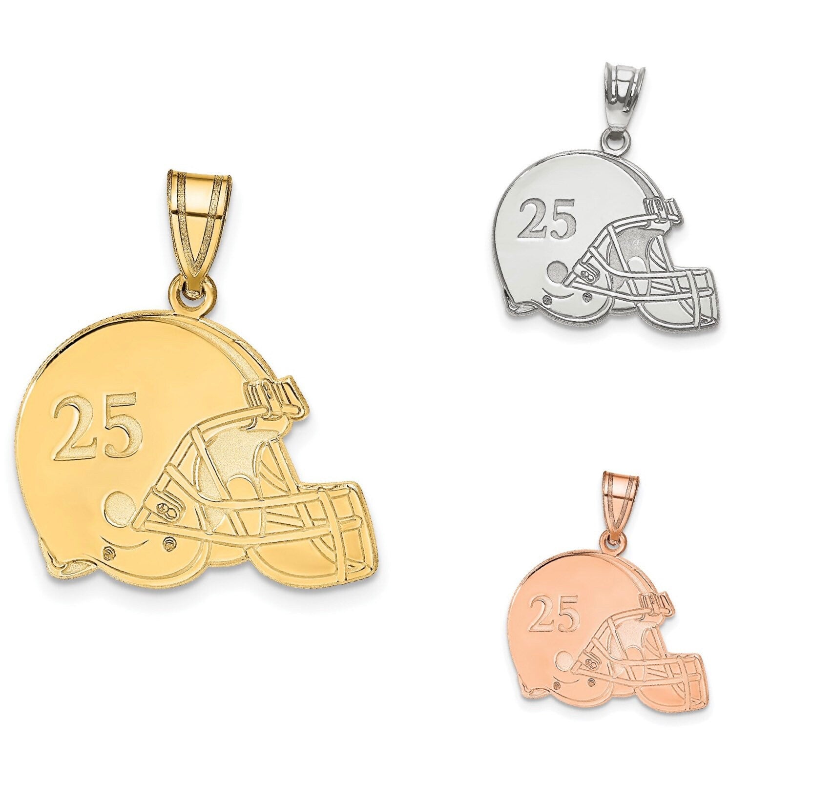 Engraved deals football necklace