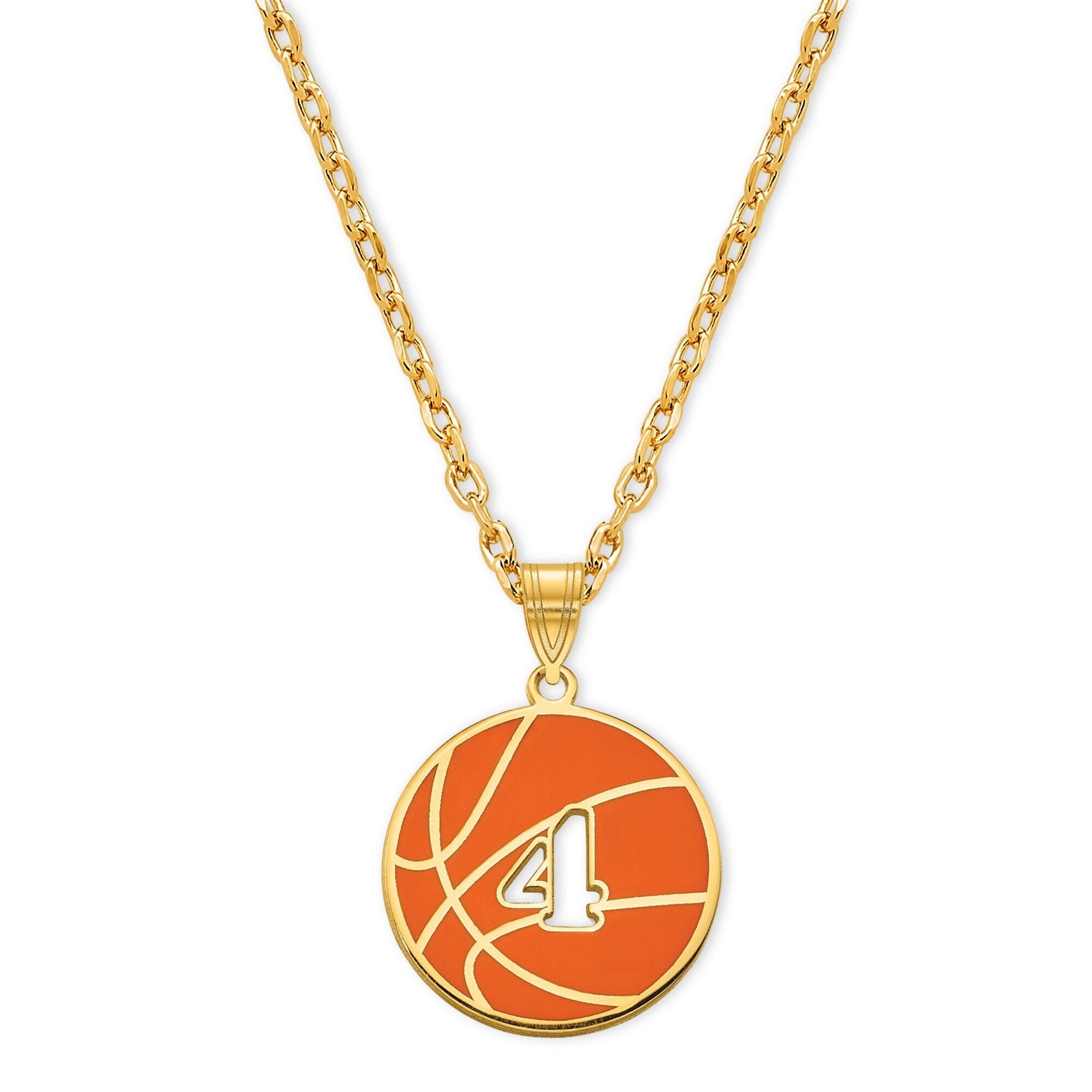 Fingerhut - Stainless Steel Everscribe Basketball Personalized Pendant