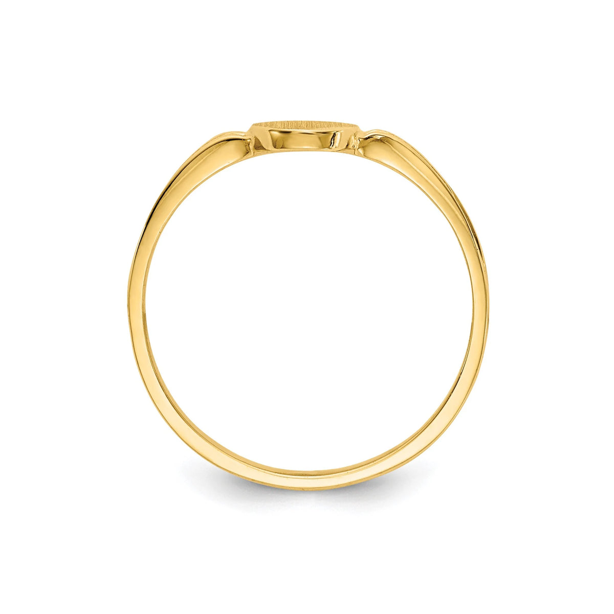Genuine 14k Yellow Gold Signet Ring Baby to Toddler / Band Size 1- 4 (1-5 year olds) Toddler Size Children's Ring Band