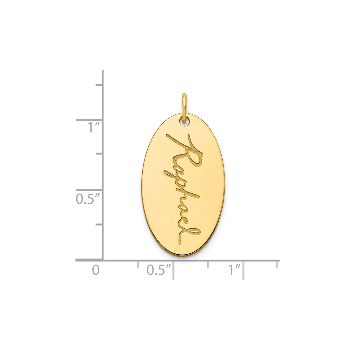 Oval Name Script Charm Necklace (Pendant 1 inch tall) included  in Sterling Silver , Gold Plated , Rose Gold Plated or 10k Gold