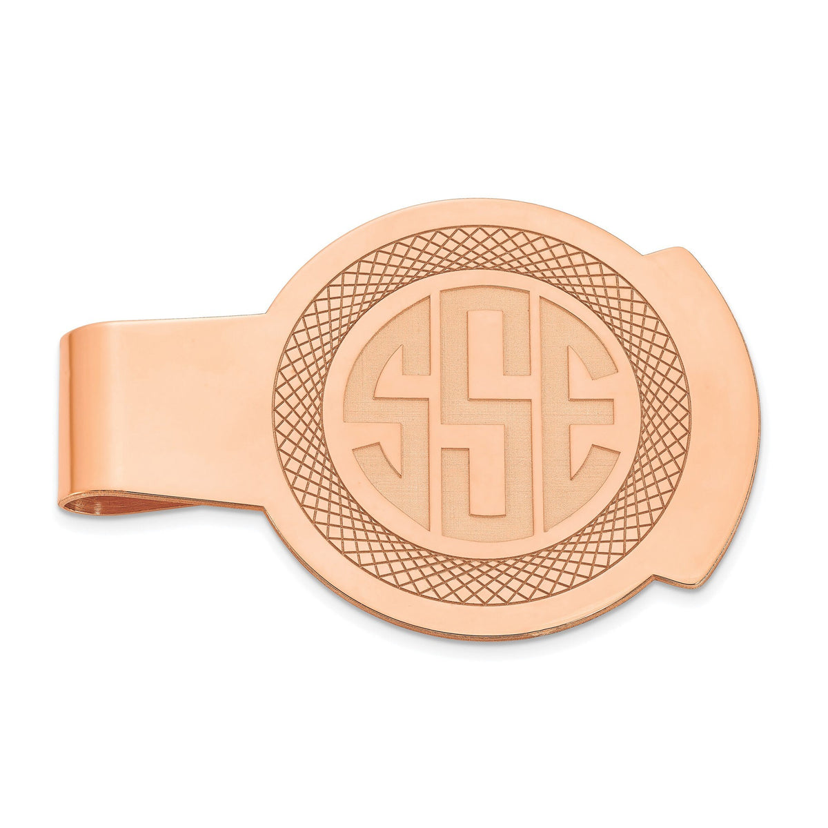 Personalized Round Monogram Money Clip -Solid Sterling Silver, Rose Gold Plated Silver& Gold Plated - Best Seller - MADE IN USA