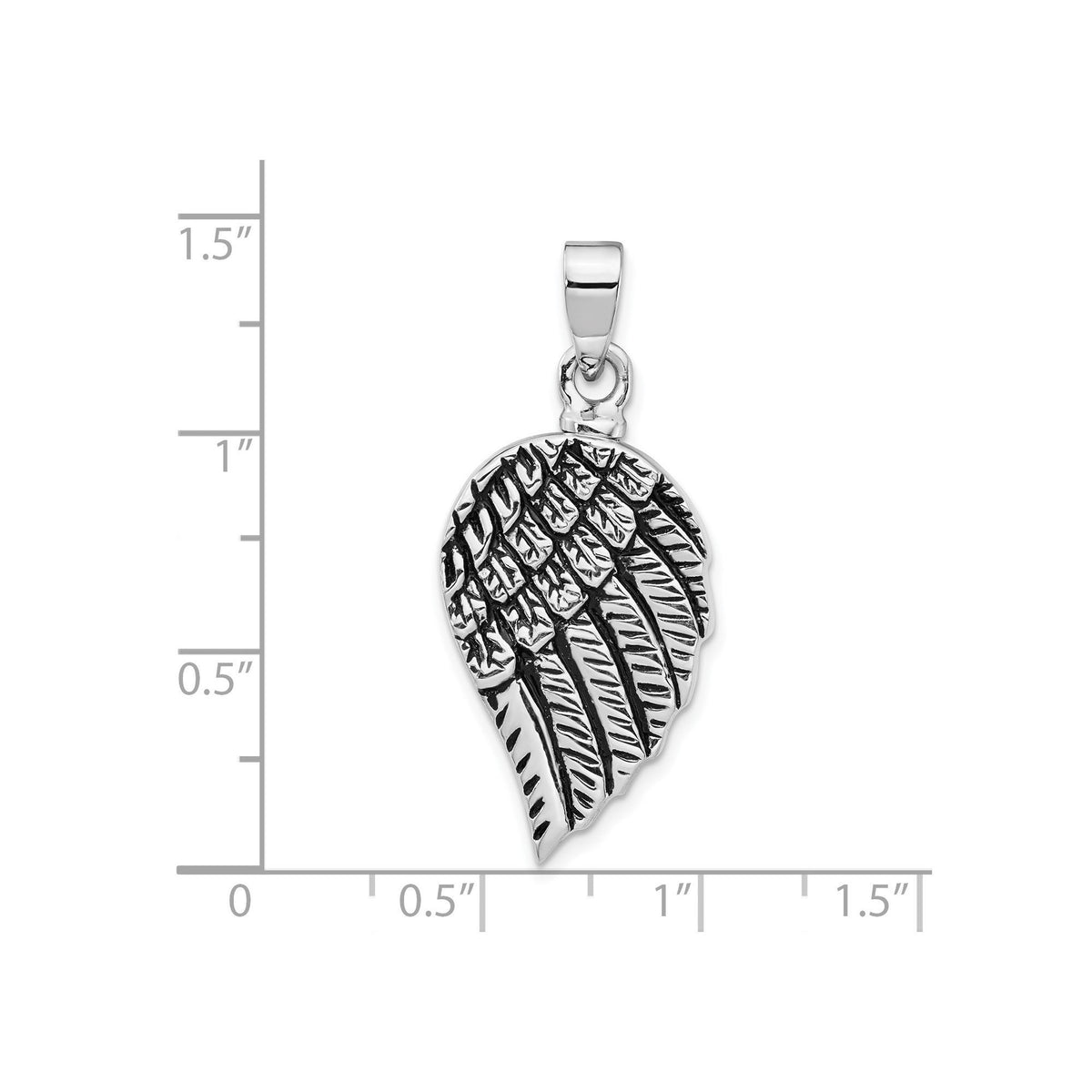 Solid Sterling Silver Screw Top Angel Wing Ash Holder Pendant Human Ashes or Pet Ashes - Gift Box Included Angel Wing Urn