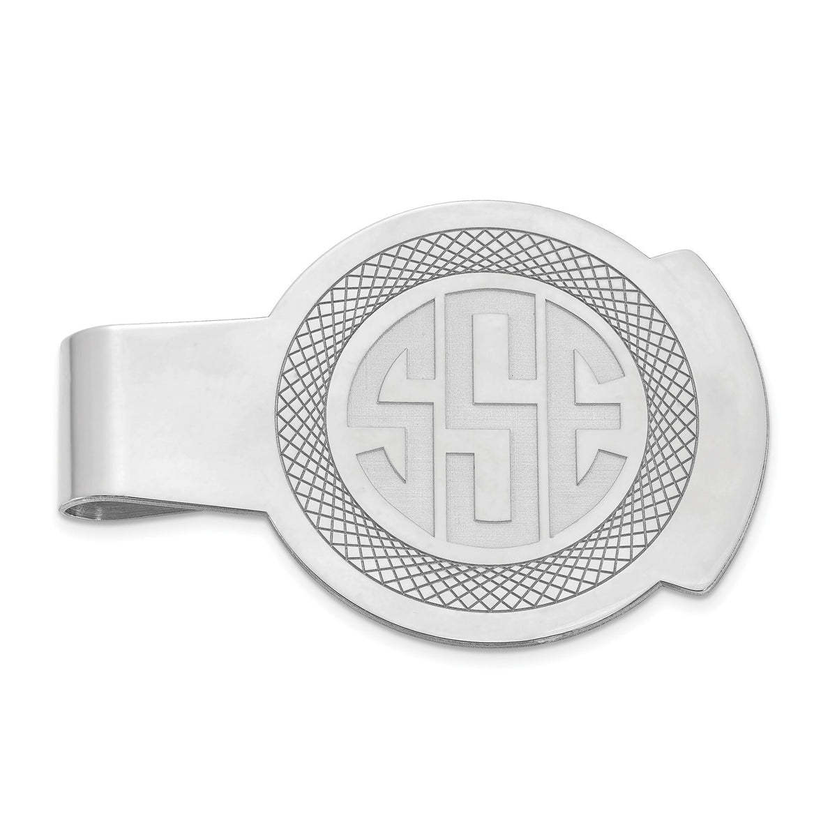 Personalized Round Monogram Money Clip -Solid Sterling Silver, Rose Gold Plated Silver& Gold Plated - Best Seller - MADE IN USA