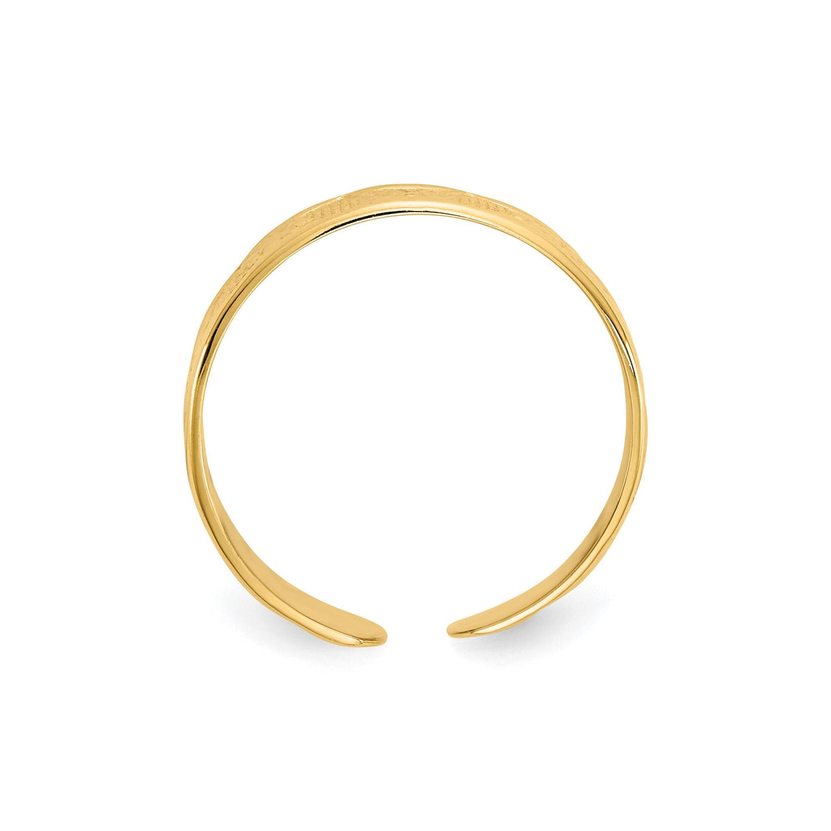 14k Yellow Gold Solid Toe Ring 3mm Band- Gift Box Included