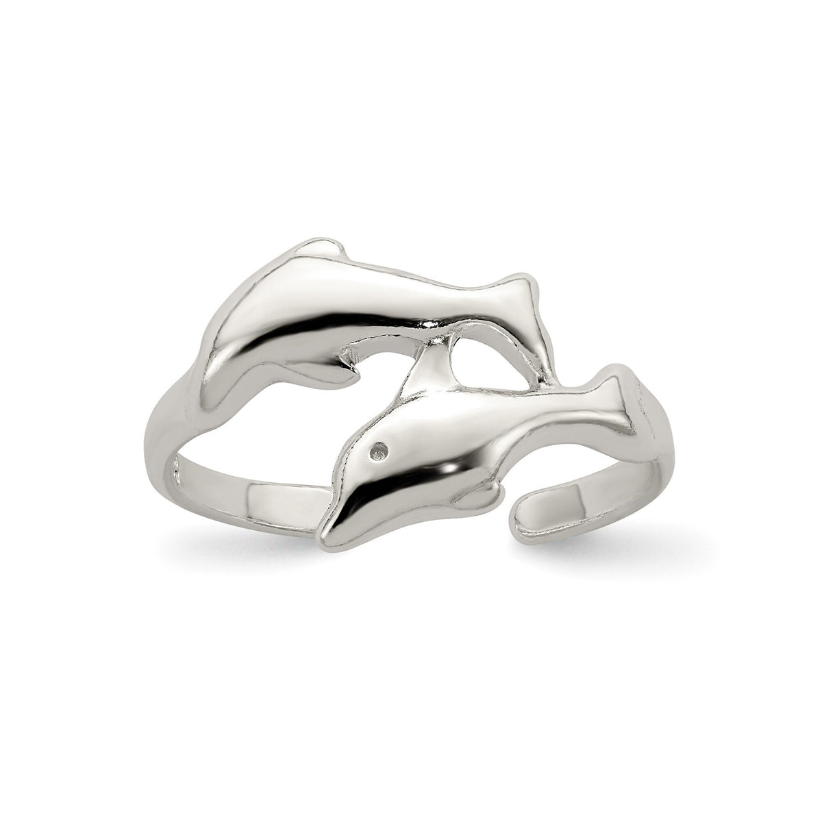Sterling Silver Dolphin Toe Ring - Gift Box Included - Ships next Business Day