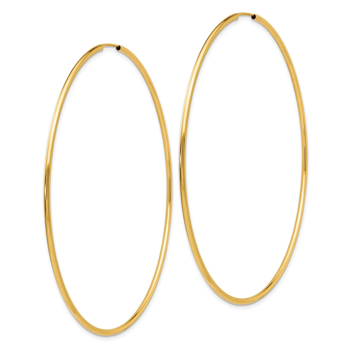 14K Gold Large Endless Hoop Earrings - Gift Box Included - Large Hoops 14k Yellow Gold Hoop Earrings 14k White Gold Hoops