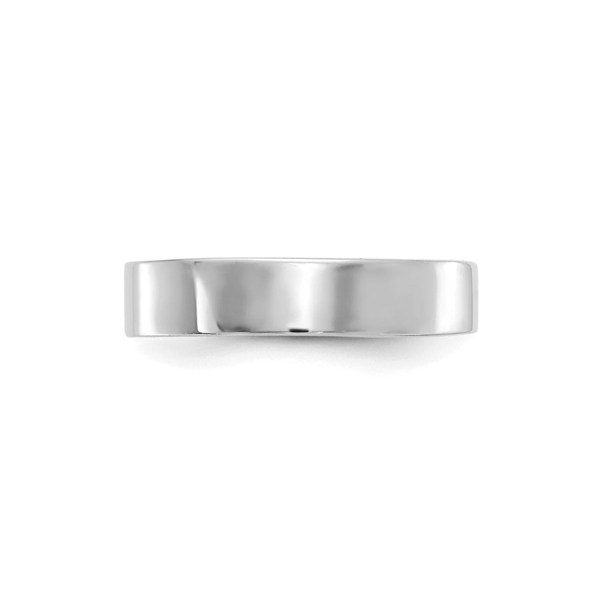 14k White Gold Solid Toe Ring 3mm Band - Gift Box Included - Polished & Rhodium Plated