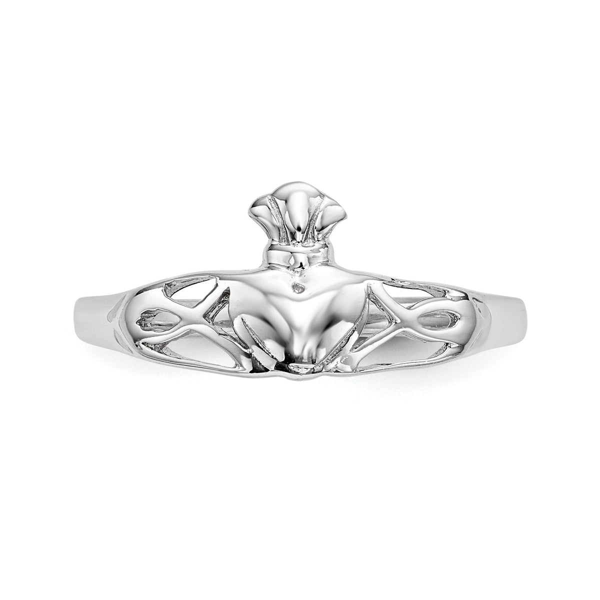 Womens Claddagh Ring Celtic Band available in Sterling Silver Claddagh Ring Sizes 6-8 -Gift Box Included