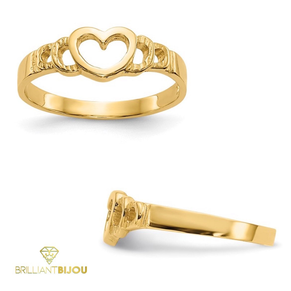 Gracious Bow Gold Baby Ring