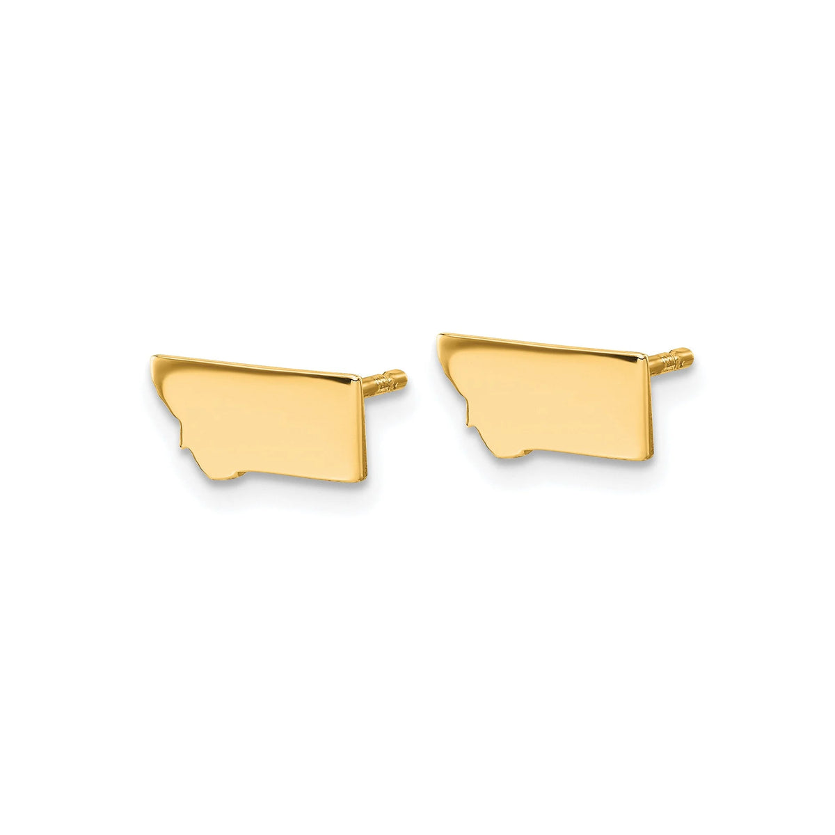 Montana Tiny State Stud Earrings - All States Available in Sterling Silver or 14k Yellow or White Gold - Tiny & Beautiful Montana Studs