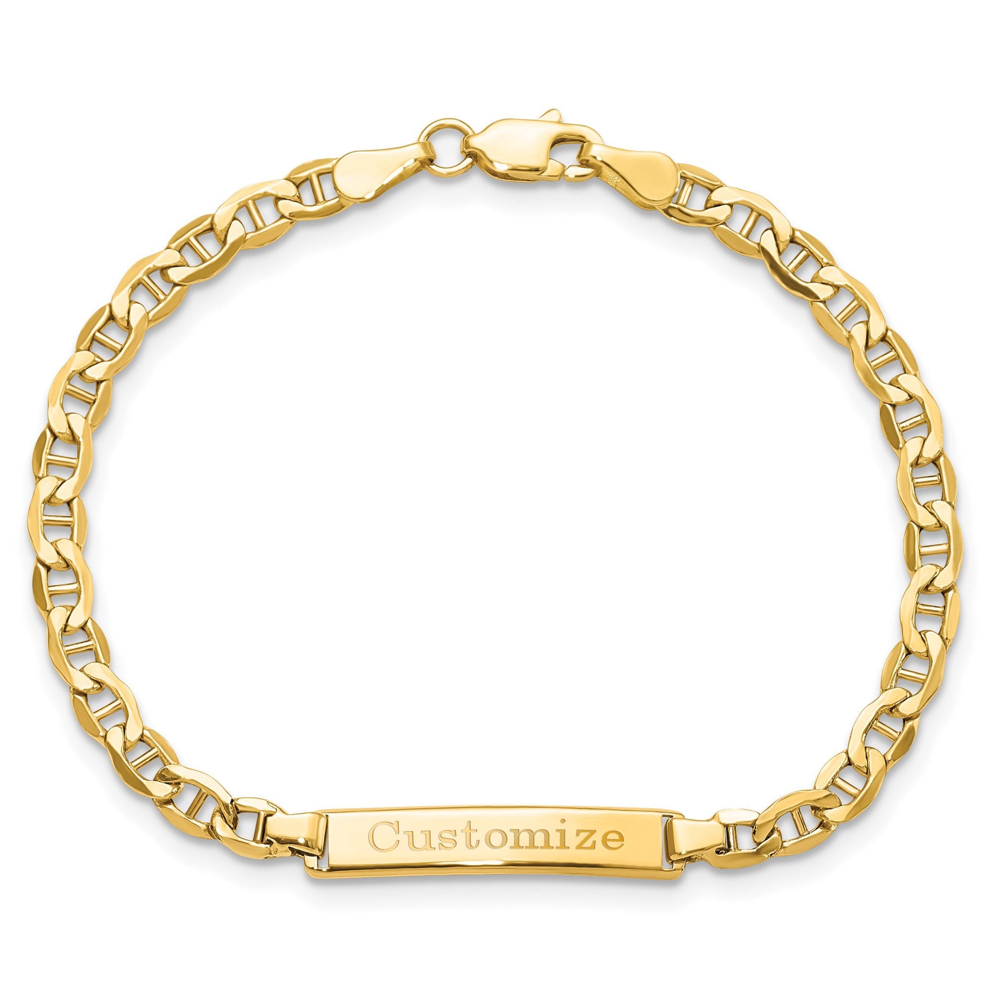 Personalized Men's Id Bracelet 18K Gold Plated Engraved Name Bracelet Gift  for Men Monogram Initial Personalized Gift Curb Link ID Bracelet - Etsy