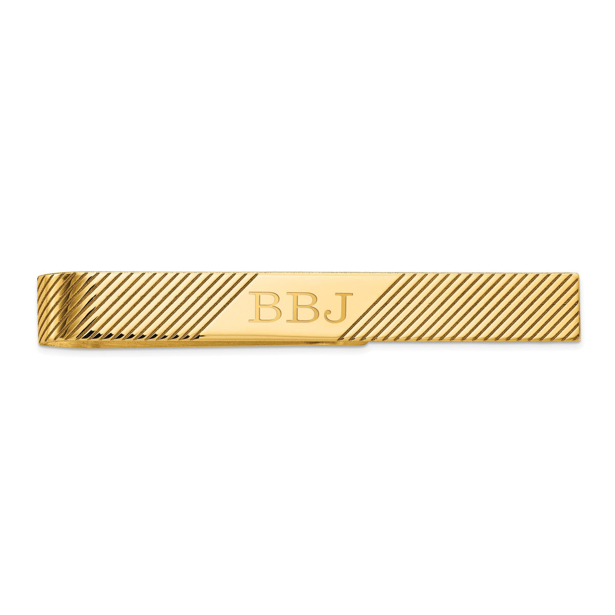 Solid 14k Yellow Gold Tie Bar 2 inches Wide / 2.92 Grams /  Mens Wedding Gift / Engraved Tie Bar / Gold Tie Slide / Gift Box Included / USA
