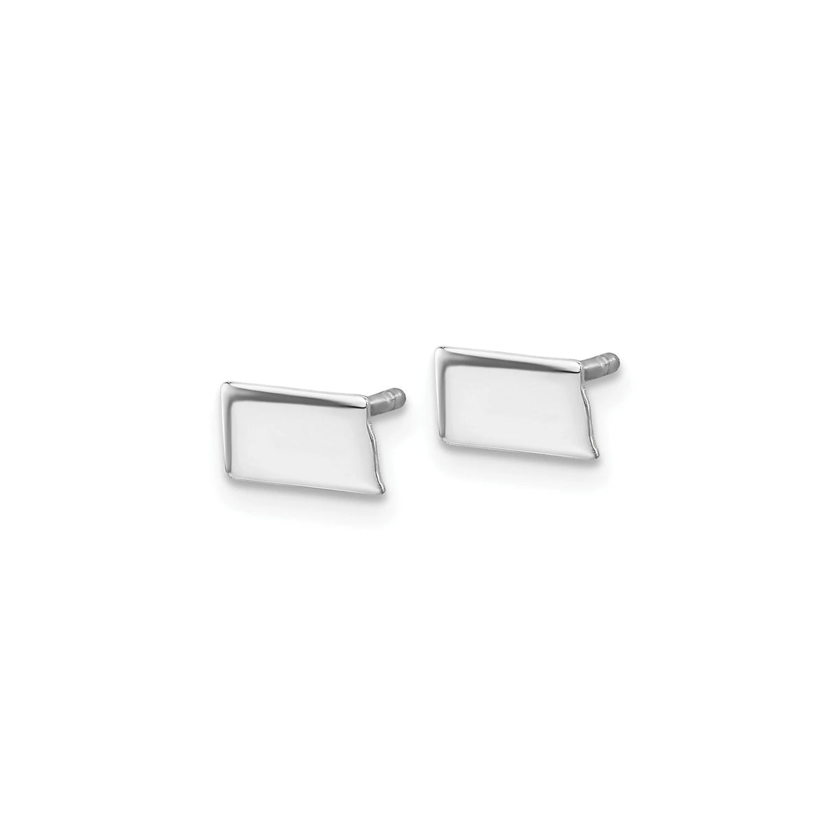 South Dakota Tiny State Stud Earrings - All States Available in Sterling Silver or 14k Yellow or White Gold - Tiny & Beautiful SD Studs