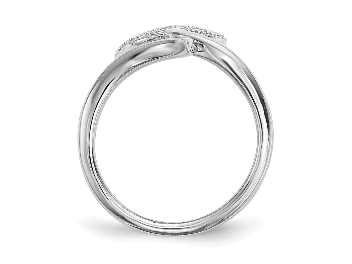 Sterling Silver Fingernail Adjustable Ring Antiqued Polished Textured - Gift Box Included - Silver Fingernail Ring
