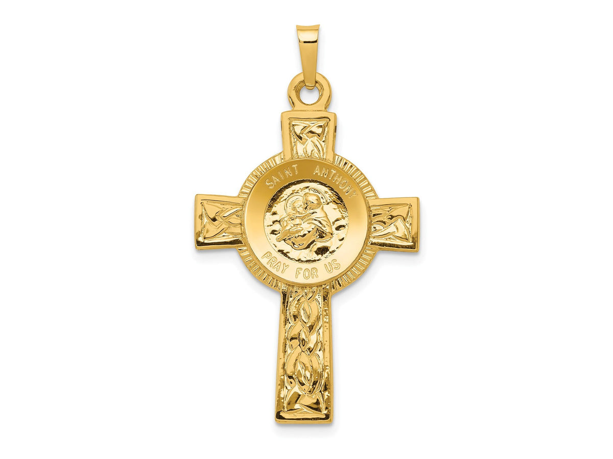 14k Yellow Gold Saint Anthony Medal /St. Anthony Medal / Patron of Lost Items or People  /Made in USA / With Gift Box / 14k Saint Anthony