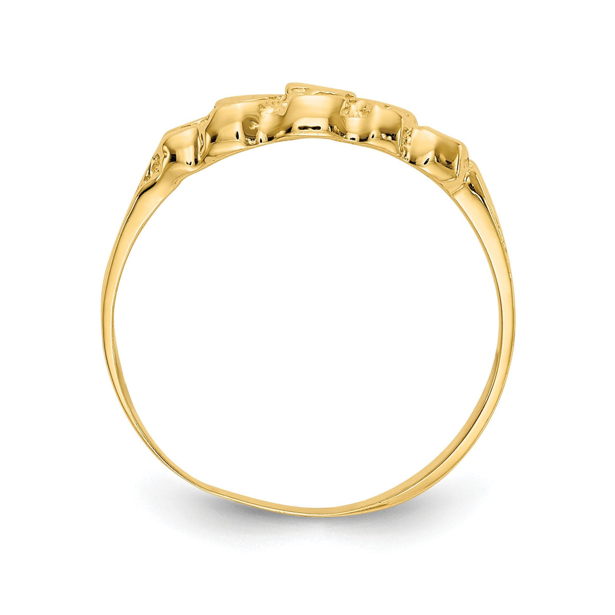 Womens 14k Gold Nugget Ring Band available in 14k Yellow Gold 2.1 Grams (Not Plated or Filled) Gift Box Included - Made in USA