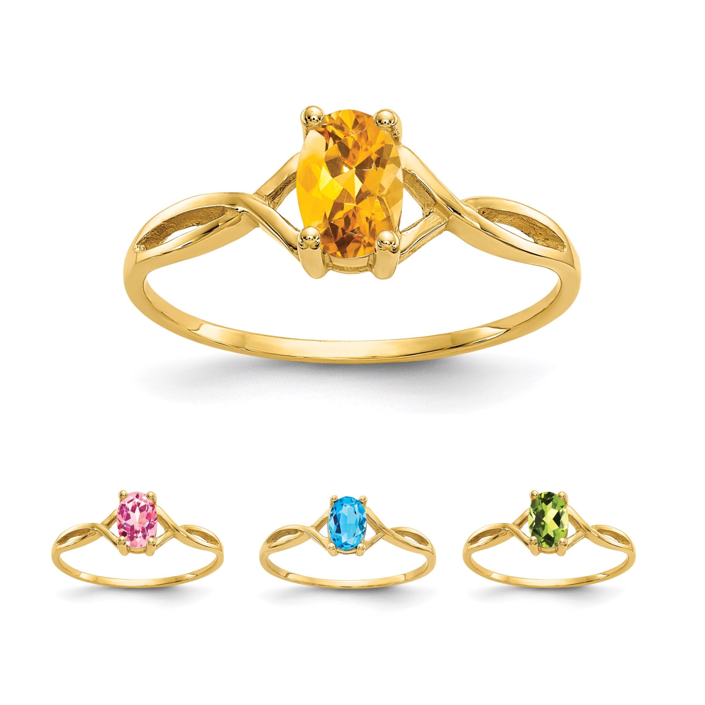 Yellow gold 2025 birthstone rings