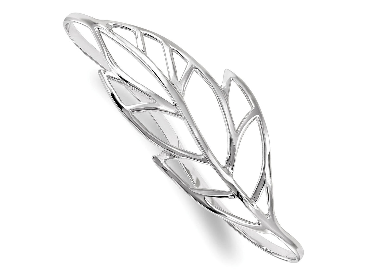 Sterling Silver Leaf Palm Bangle 7 inches / Silver Hand Bracelet / Silver Hand Bangle / Jewelry for Hand /Gift Box Included/ 14 Grams Silver