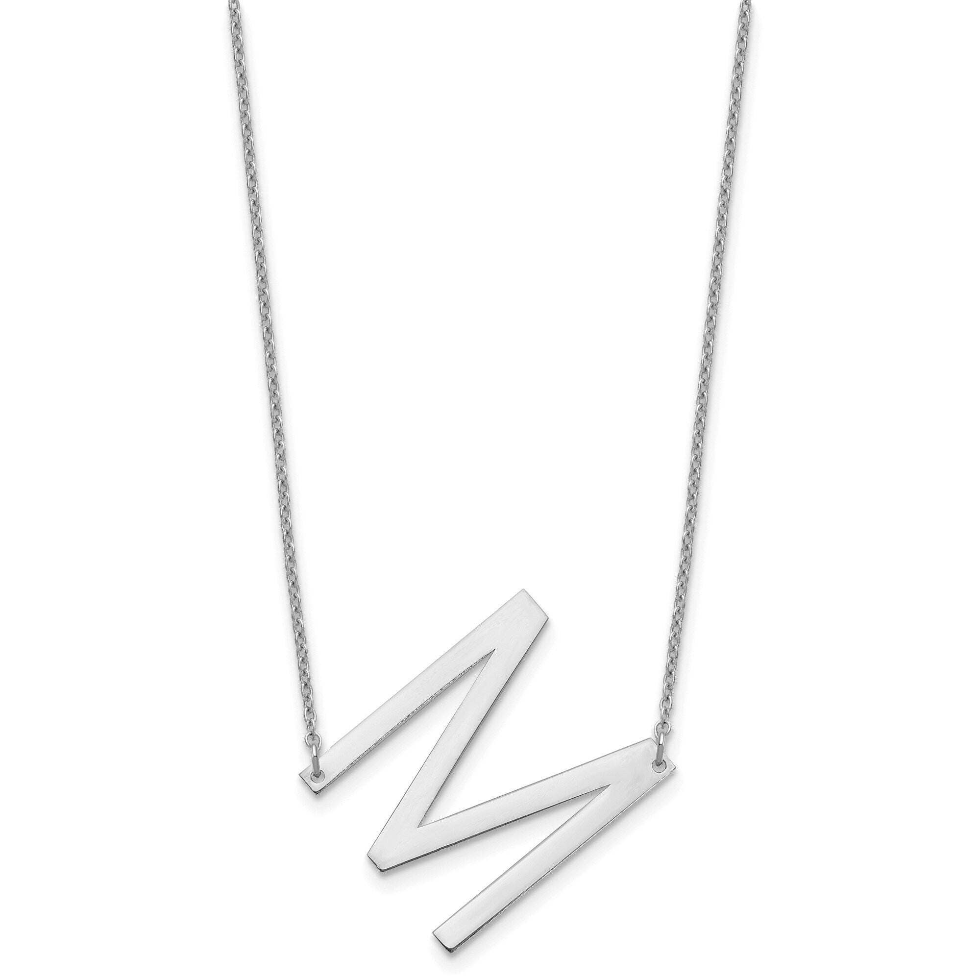 Big letter hot sale necklace silver