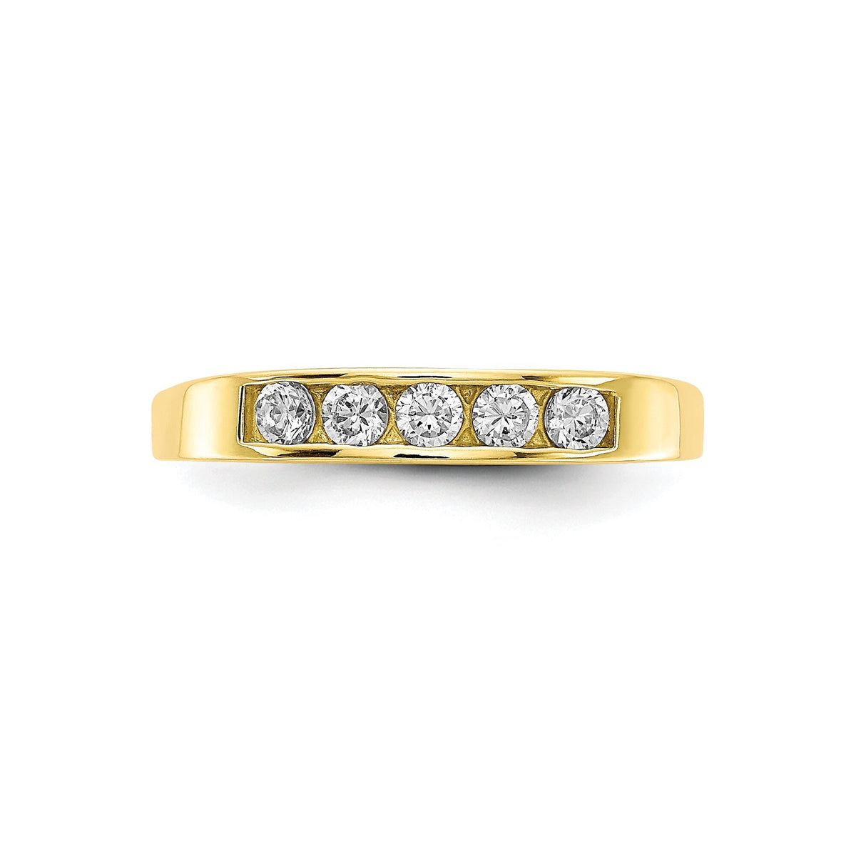10k Yellow Gold CZ Ring Baby to Toddler Band Size 1- 5 (1-7 year olds) Baby to Toddler Size Children's CZ Ring Band Small Adult Size