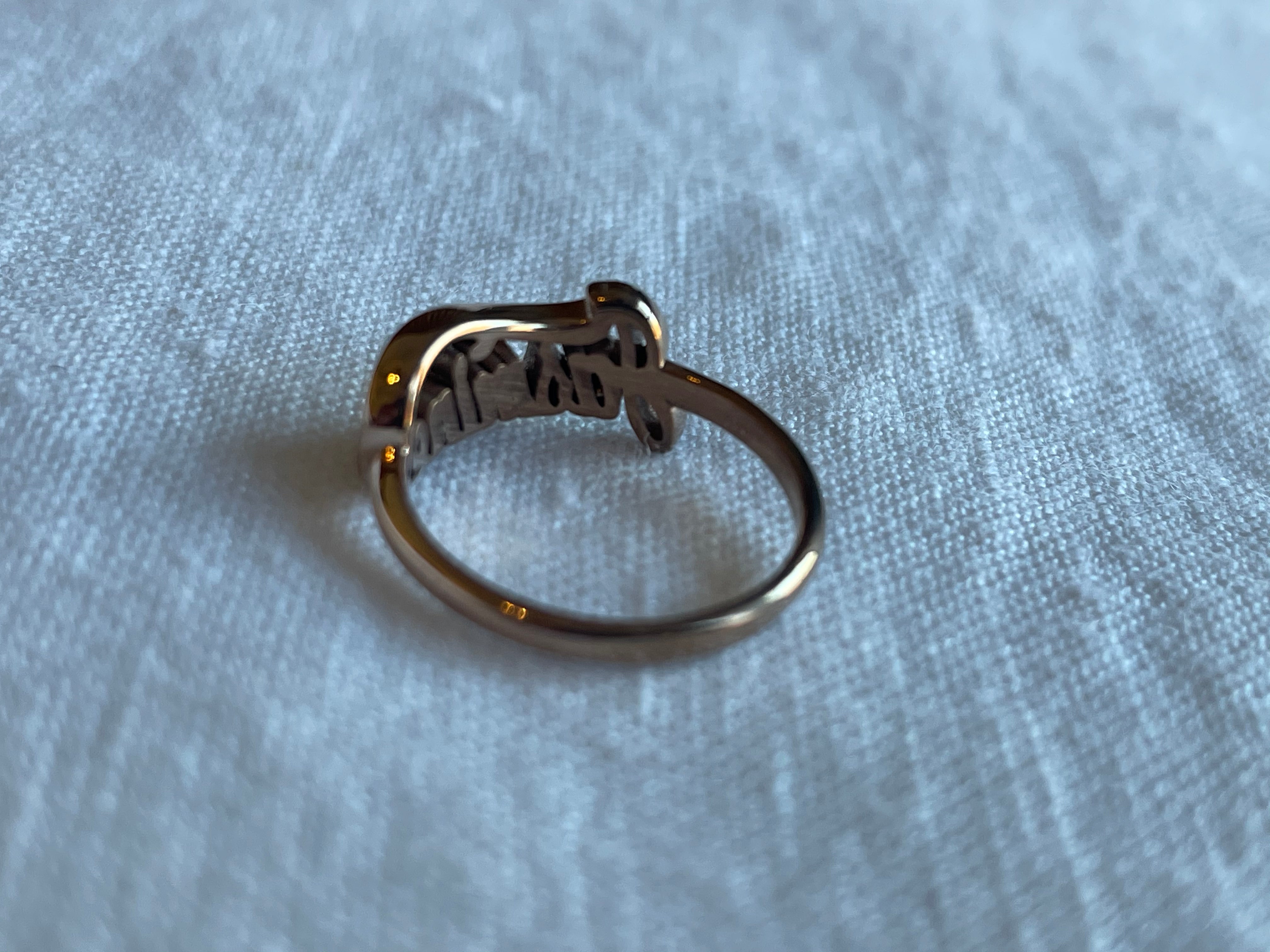 Cursive sale name ring